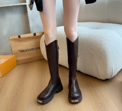 Synthetic leather boots